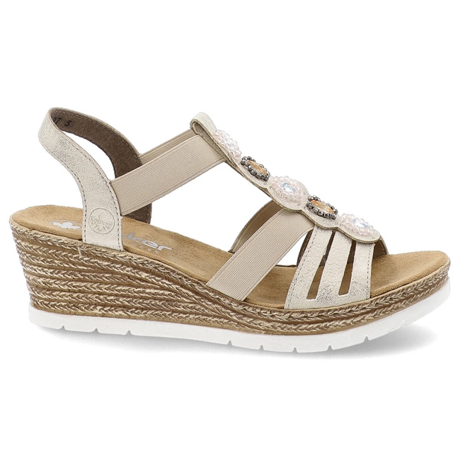 Sandalen RIEKER - 619B2-60 Beige