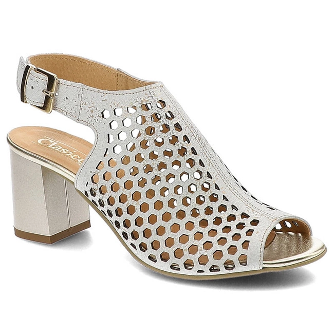 Sandalen CLASICCO - 0420 Weiß/Gold 1101